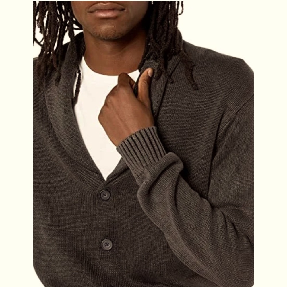 Goodthreads Men's Soft Cotton Shawl Cardigan Sweater